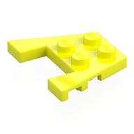 Wedge Plate 3 x 4 with Stud Notches [Reinforced Underside] (Vibrant Yellow)