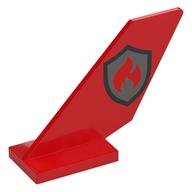 Tail Shuttle with Fire Logo Print (Red)