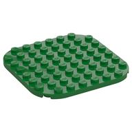Plate Round Corners 8 x 8 (Green)