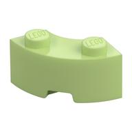 Brick Round Corner 2 x 2 Macaroni with Stud Notch and Reinforced Underside [New Style] (Yellowish Green)