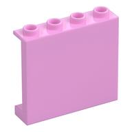 Panel 1 x 4 x 3 [Side Supports / Hollow Studs] (Bright Pink)