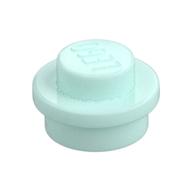 Plate Round 1 x 1 with Solid Stud (Light Aqua)