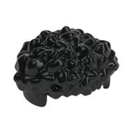 Hair Coiled, Straight Sides (Black)