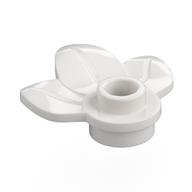 Plant, Plate 1 x 1 Round with 3 Leaves (White)