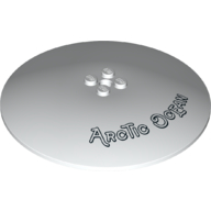 Dish 10 x 10 Inverted [Radar] with 'Arctic Ocean' Print (White)
