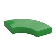 Tile 2 x 2 Curved, Macaroni (Bright Green)