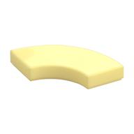 Tile 2 x 2 Curved, Macaroni (Bright Light Yellow)
