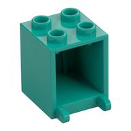 Box 2 x 2 x 2 [Hollow Studs] (Dark Turquoise)