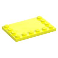Plate Special 4 x 6, Studs on 3 Edges (Vibrant Yellow)