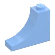 Brick Curved 1 x 3 x 2 Inverted [Inside Bow] (Bright Light Blue)