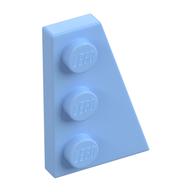 Wedge Plate 3 x 2 Right (Bright Light Blue)