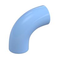 Brick Round 1 x 1 diameter Tube with 90 Degree Elbow (2 x 2 x 1) and Axle Holes (Crossholes) at each end (Bright Light Blue)