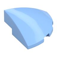 Brick Round Corner, Curved 3 x 3 x 1 Quarter Circle (Bright Light Blue)