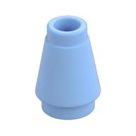 Cone 1 x 1 [Top Groove] (Bright Light Blue)
