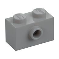 Brick Special 1 x 2 with 1 Center Stud on 1 Side, Bottom Stud Holder (Light Bluish Gray)