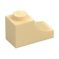 Brick Curved 2 x 1 with Inverted Cutout (Tan)