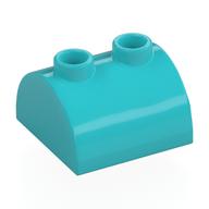 Brick Curved 2 x 2, Two Top Studs (Medium Azure)
