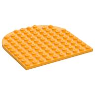 Plate 10 x 10 with Rounded End (Bright Light Orange)