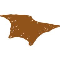 Wing, Left, Bright Light Orange with Dark Red/Black Vain Print (Bright Light Orange)