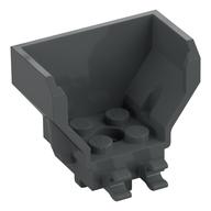Cockpit 4 x 2 x 3 with Pin Hole, and 2 Clips (Dark Bluish Gray)