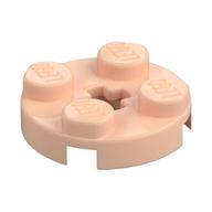 Plate Round 2 x 2 with Axle Hole Type 1 (+ Opening) (Light Nougat)