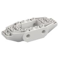Brick Special 4 x 10 x 1 With 2 Wedges, Pin Holes, 4 x 2 Recessed Center (White)
