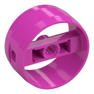 Technic Cylinder 4 x 4 with Pin Holes and Centre Bar, Closed Sides on Bar (Dark Pink)