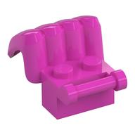 Brick Special 1 x 2 with Bar, Hand with 4 Fingers (Dark Pink)