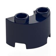 Brick Round, Half 1 x 2 (Dark Blue)