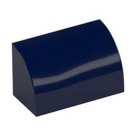 Brick Curved 1 x 2 x 1 No Studs (Dark Blue)