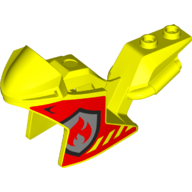 Fairing, Motorcycle, Racing (Sport) Bike with Fire Logo Print (Vibrant Yellow)