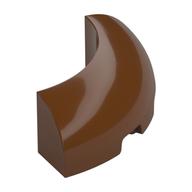 Brick Round Corner 3 x 3 x 1 No Studs (Reddish Brown)