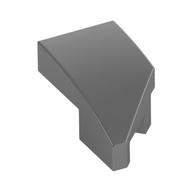 Brick Wedged, Curved 2 x 1 with Stud Notch Left (Metallic Silver)