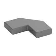 Tile Special 2 x 2 Corner with Cut Corner - Facet (Metallic Silver)