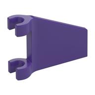 Flag 2 x 2 Trapezoid with Flared Area between Clips (Dark Purple)