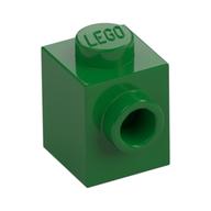 Brick Special 1 x 1 with Stud on 1 Side (Green)