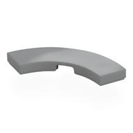 Tile 3 x 3 Curved, Macaroni (Light Bluish Gray)