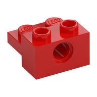 Technic Brick Special 1 x 2 with Pin Hole and 1 x 2 Plate (Red)