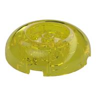 Brick Round 4 x 4 Dome Top with Round 2 x 2 Recessed, 4 Studs (Trans-Yellow)