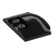 Brick Round 3 x 4 x 2/3 Triple Curved with 2 Sunk Studs (Black)