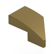Brick Wedged, Curved 2 x 1 with Stud Notch Left (Metallic Gold)