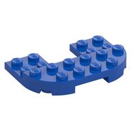 Plate Round Corners Double 4 x 6 with 2 x 2 Cutout and 2 x 6 Raised Studs (Blue)