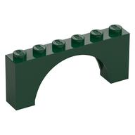 Brick Arch 1 x 6 x 2 - Thin Top without Reinforced Underside [New Version] (Dark Green)