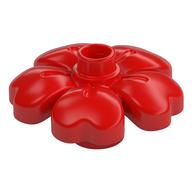 Duplo Plant, Flower with 1 Top Studs (Red)