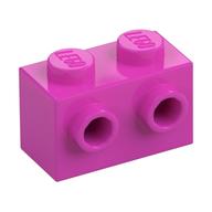 Brick Special 1 x 2 with 2 Studs on 1 Side (Dark Pink)