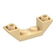 Brick Sloped Inverted 45° 4 x 1 Double with 1 x 2 Recessed (Tan)