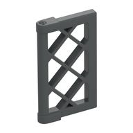 Window 1 x 2 x 3 Pane Latticed with Thick Corner Tabs (Dark Bluish Gray)