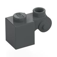 Brick Special 1 x 1 with Scroll with Open Stud (Dark Bluish Gray)