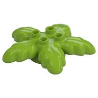 Duplo Plant Tree Leaves 6 x 6 x 1 with 4 Top Studs (Lime)