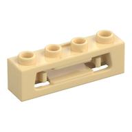 Launcher, Brick Special 1 x 4 with Inside Clips (Disk Shooter) (Tan)